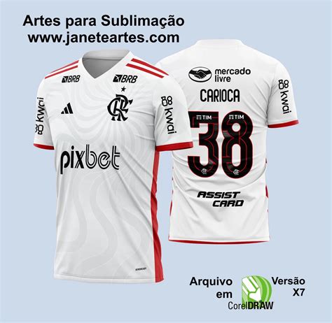 Arte Vetor Camisa Flamengo Reserva 2024 2025