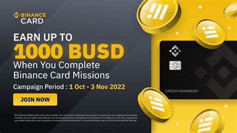 Binance Card Giveaway Complete Missions To Earn Busd Rewards