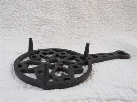 Trivet Cast Iron Large Vintage - Etsy