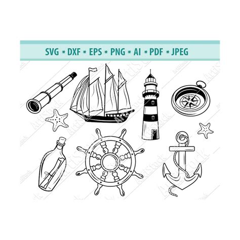 Nautical SVG Bundle, Nautical Theme Svg, Nautical Clipart, A | Inspire ...