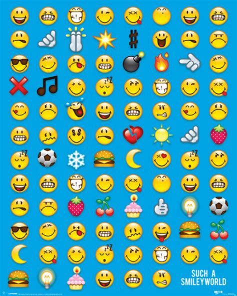 smiley mini poster emoticon