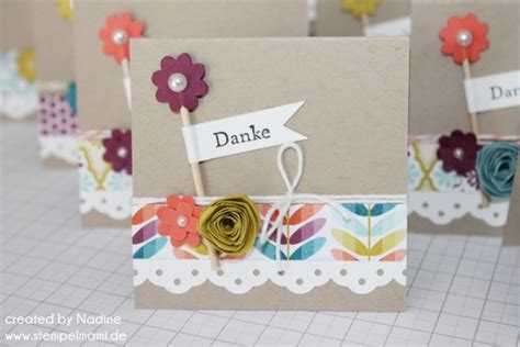 Mini Dankeskarten Basteln Mit Stampin Up