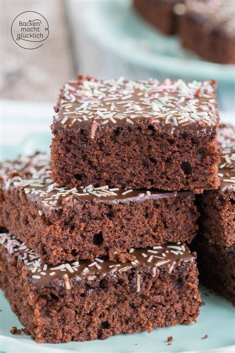 Schokokuchen vom Blech Backen macht glücklich