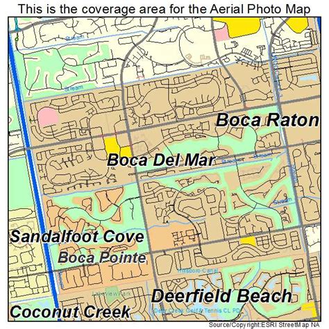 Aerial Photography Map of Boca Del Mar, FL Florida