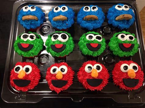 Sesame Street Cupcakes | Gourmet cupcakes, Sesame street cupcakes ...