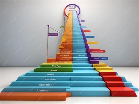 Premium AI Image | Success Ladder vision goal strategy success business