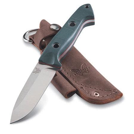 Benchmade 162 Bushcrafter Fixed Satin Blade Plain Edge Drop Point Knife ...