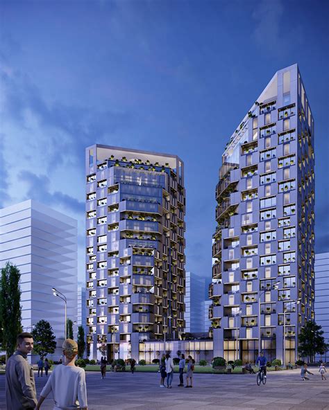 Twin tower , Marota city ,Damascus, T94 -T93 :: Behance