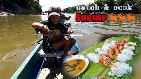 Busog Kami Sa Huli Namin Mag Ulang Na Hipon Catch And Cook Youtube