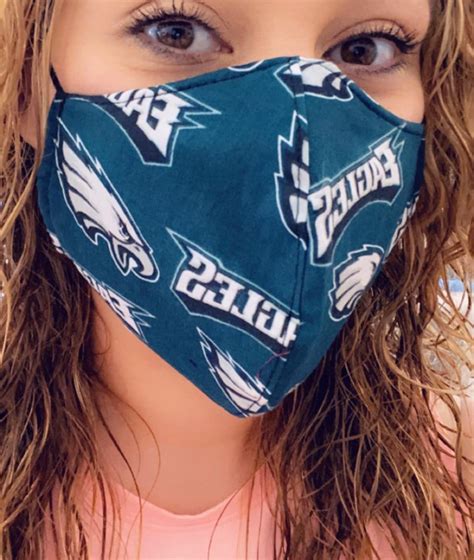 Nfl Philadelphia Eagles Washable Face Mask Made Double For Etsy