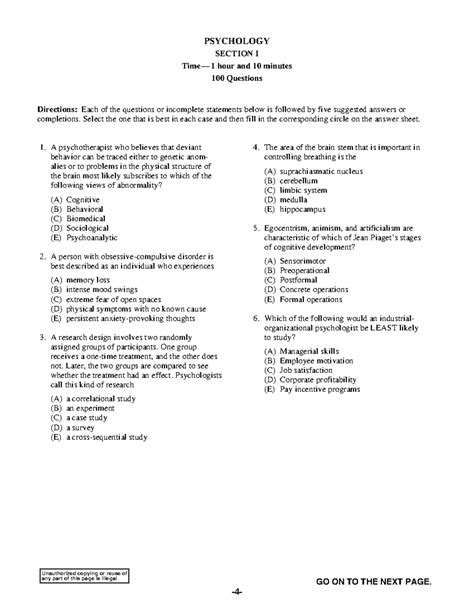Unit 8 Ap Psychology Practice Test 7