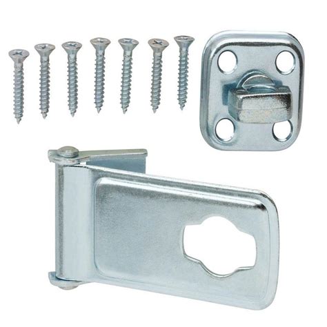 Everbilt 4 1 2 In Zinc Plated Latch Post Safety Hasp 15132 The Home