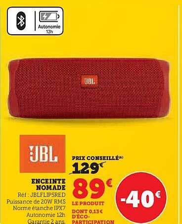 Promo Enceinte Nomade Jbl Chez Hyper U ICatalogue Fr