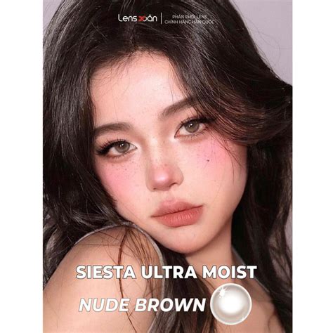 Kính áp tròng Ultra Moist Nude Brown Lens nâu lạnh nàng thơ
