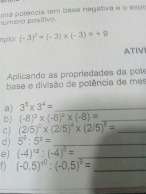 aplicando as propriedades da potenciação reduza a uma só potência