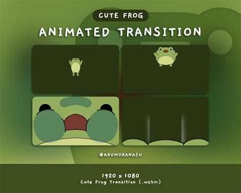 Kawaii Frog Animated Stream Transition Twitch Transition Obs Stream