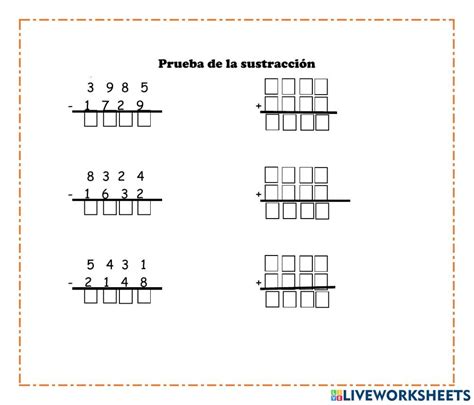 Prueba De Sustracci N Worksheet Google Classroom Worksheets Videos