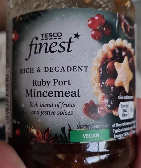 Ruby Port Mincemeat Tesco Finest Kalorie Kj A Nutri N Hodnoty