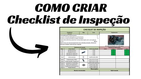 Como Criar Um Checklist De Inspe O Manuten O Preditiva Youtube