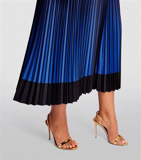 Womens Marina Rinaldi Blue Pleated Midi Skirt Harrods Uk