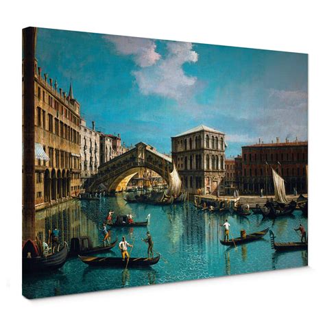 Tableau Sur Toile Canaletto Le Grand Canal De Venise Et Le Pont Du