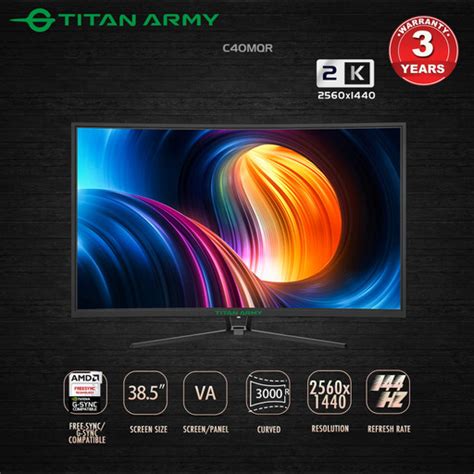 Titan Army Curved Hz K Ms Gaming Monitor C Mqr