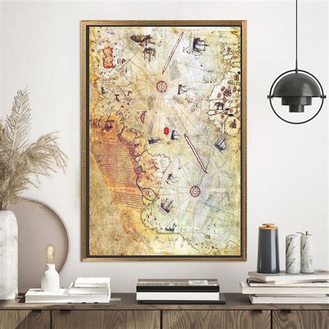 The Piri Reis Map Ottoman Empire Map Vintage Map Large Wall Map Antique World Map Old Map