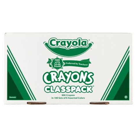 Crayola Crayon Classpack Regular Size 8 Colors Pack Of 800 800 Count Kroger