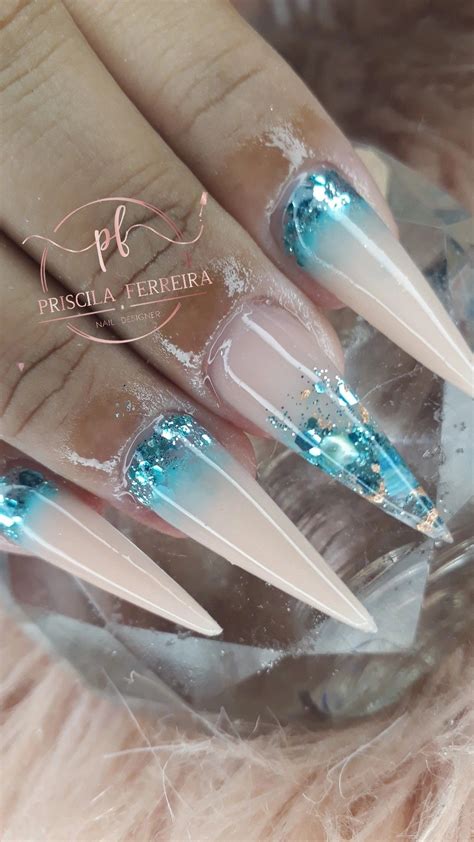 Unha De Gel Decorada Com Glitter Azul - Unha decorada gliter azul | Unha, Decoração de unha, Unhas de gel