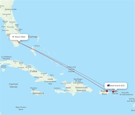 All Flight Routes From Beef Island To Miami Eis To Mia Flight Routes