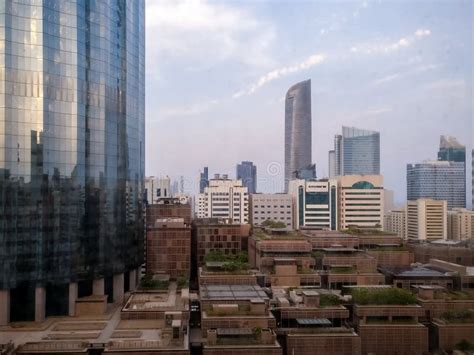 Shot of Abu Dhabi World Trade Center. the Mall and City Towers on a ...