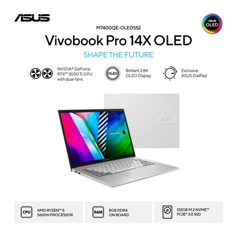 Nb Asus Vivobook Pro X Oled M Qe Oled White