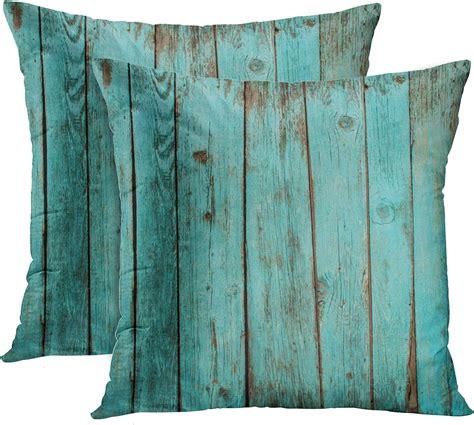 Emvency Set Of 2 Decorative Throw Pillow Cover Square Size 18x18 Inches Turquoise