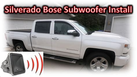 2014 2018 Silverado Bose Subwoofer Install Youtube