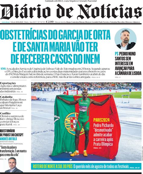 Capa Di Rio De Not Cias Agosto Capasjornais Pt