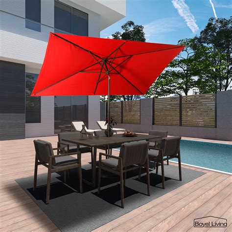 Boyel Living X Ft Rectangular Market Umbrella Patio Umbrella