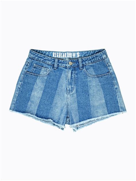 Striped Denim Shorts Gate