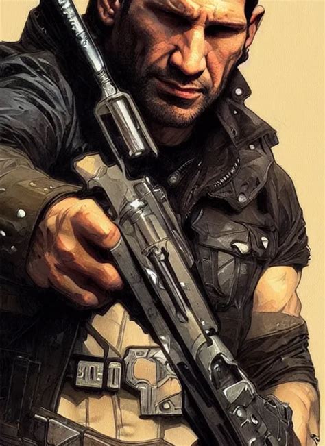 Jon Bernthal As The Punisher Painting By Artgerm And Stable Diffusion