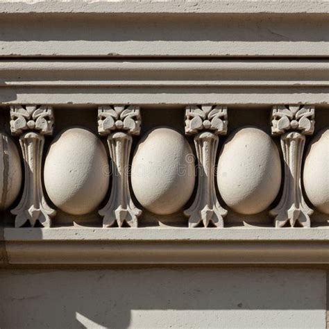 Egg-shaped Elements Alternating with Dart or Arrow Shapes, Set in Stock ...