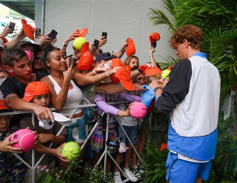 Miami Open Champion Jannik Sinner Of Italy Signs Autographs After