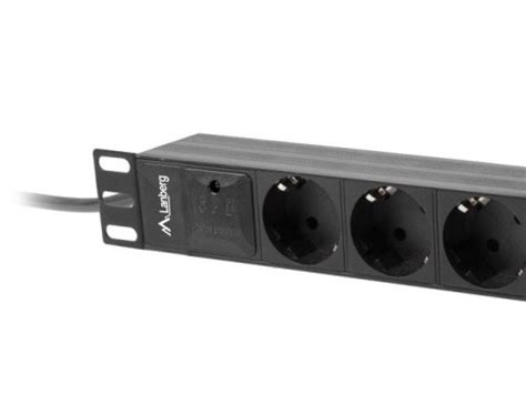 LISTWA ZASILAJĄCA RACK PDU 10 LANBERG 1U 16A 2M 3X SCHUKO CZARNA