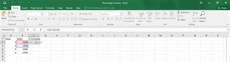 How To Calculate Percentage Increase In Excel