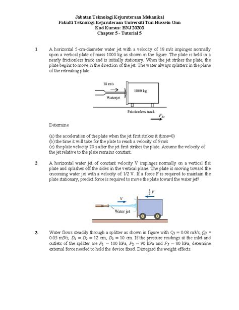 Tutorial Bnj Jabatan Teknologi Kejuruteraan Mekanikal Fakulti