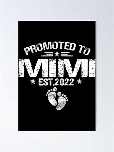 Retro Promoted To Mimi Est 2022 Funny Poster By AidanCliftont Redbubble