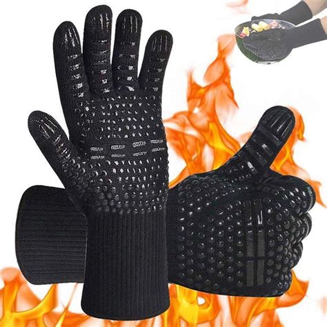 Extreme Heat Resistant Bbq Gloves Food Grade Kitchen Oven Mitts