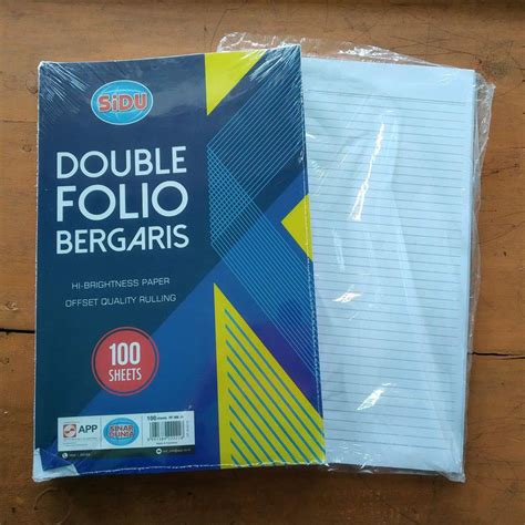 Kertas Double Folio Bergaris Sinar Dunia