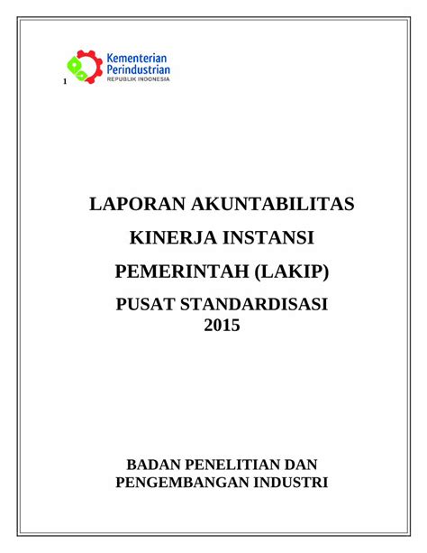 Pdf Laporan Akuntabilitas Kinerja Instansi Bppi Kemenperin Go Id