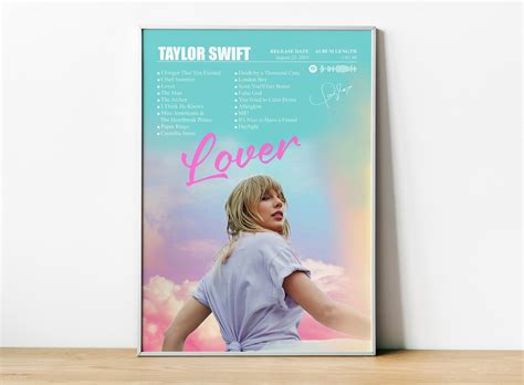 Taylor Swift Lover Poster Taylor Swift Lover Album Cover Etsy