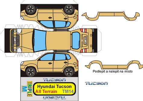 Sp Papel Modelismo Papercraft Recorte E Cole Hyundai Tucson