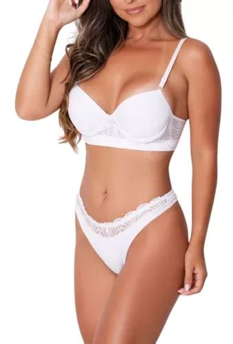 Conjunto Lingerie Atacado Renda Luxo Calcinha E Sutiã Bojo